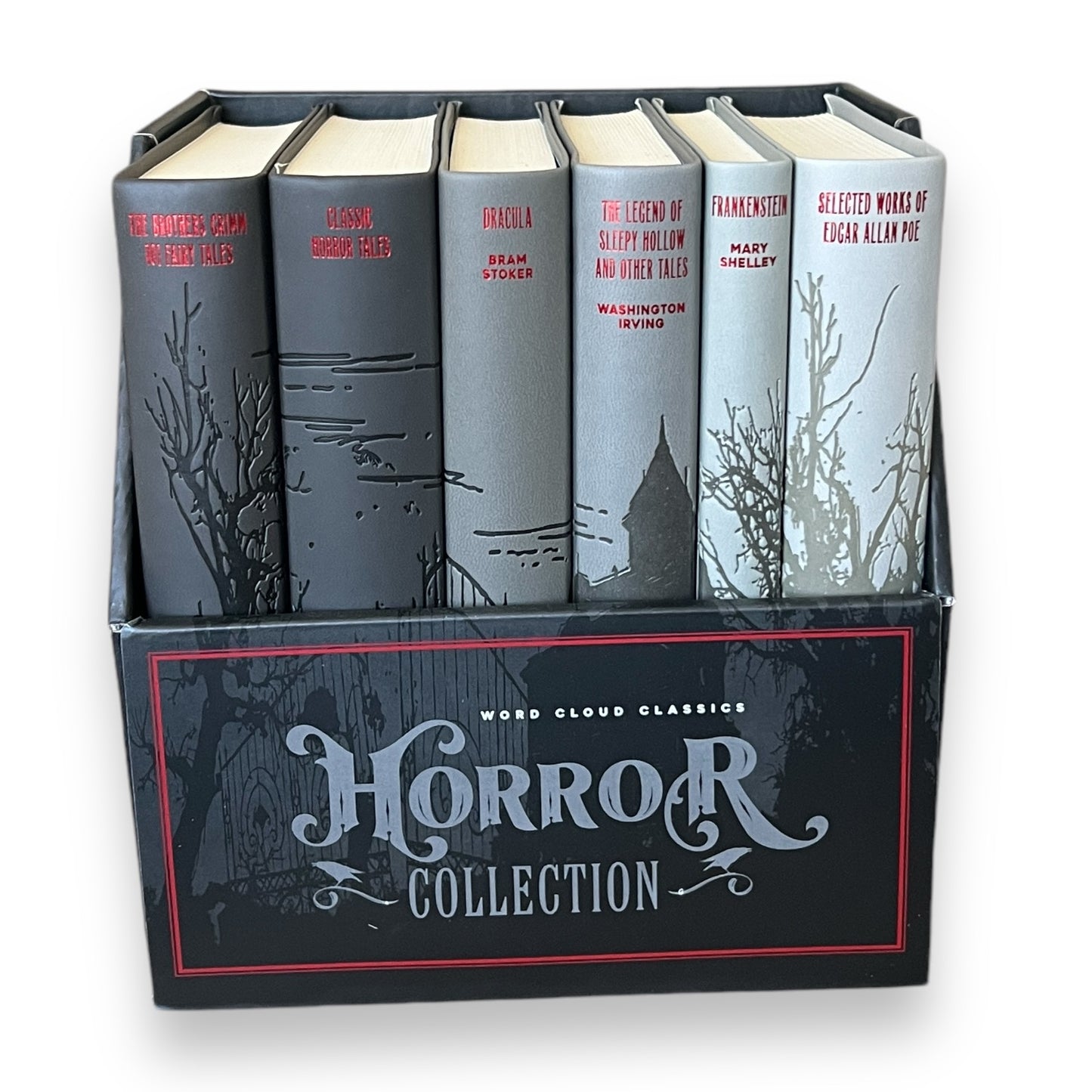 6-Book Horror Collection: Edgar Poe, Dracula, Frankenstein + others - Collectible Flexi Bound Faux Leather feel Cover