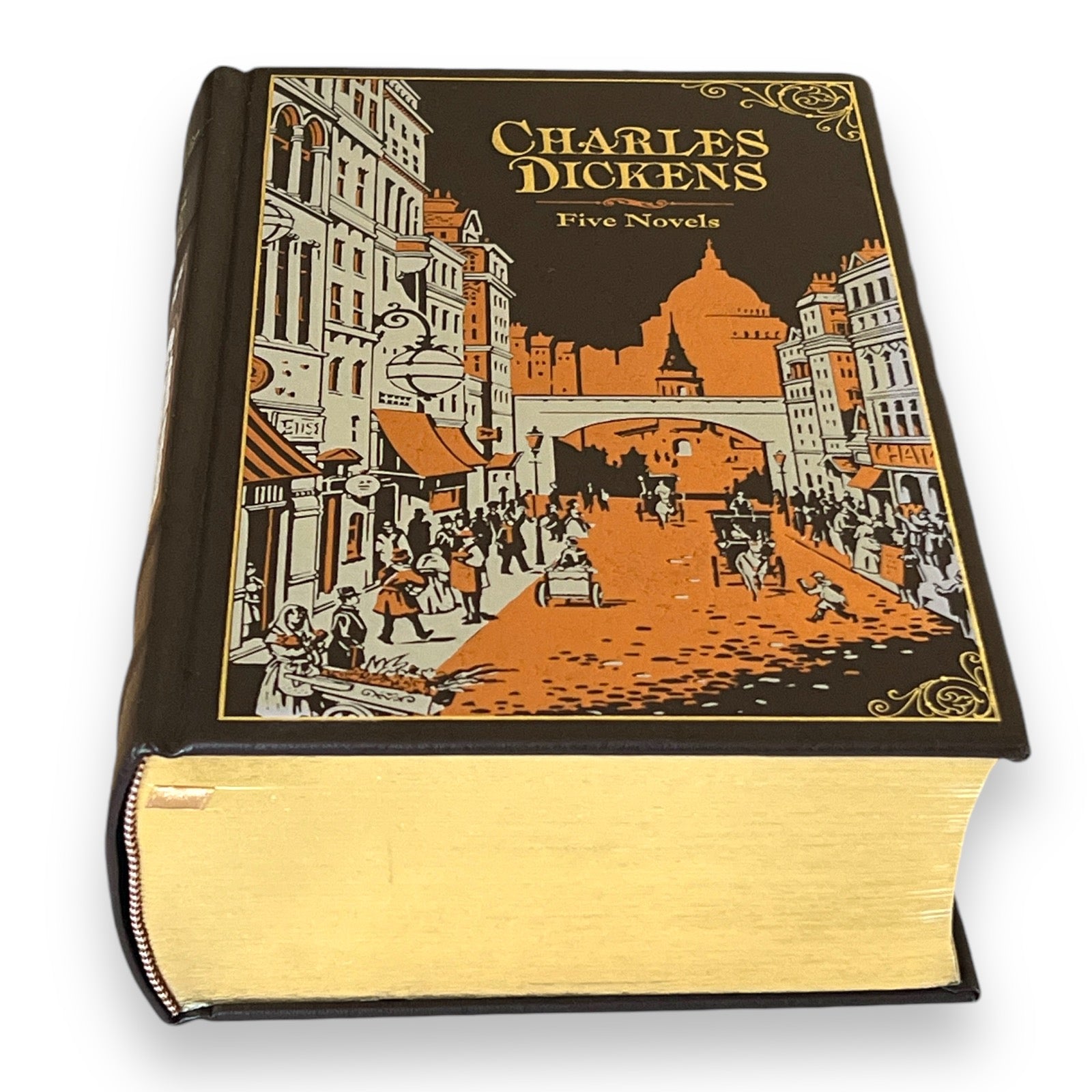 Charles Dickens 5 novels: Christmas Carol, Great Expectations +3 - Collectible Leather Bound Hardcover