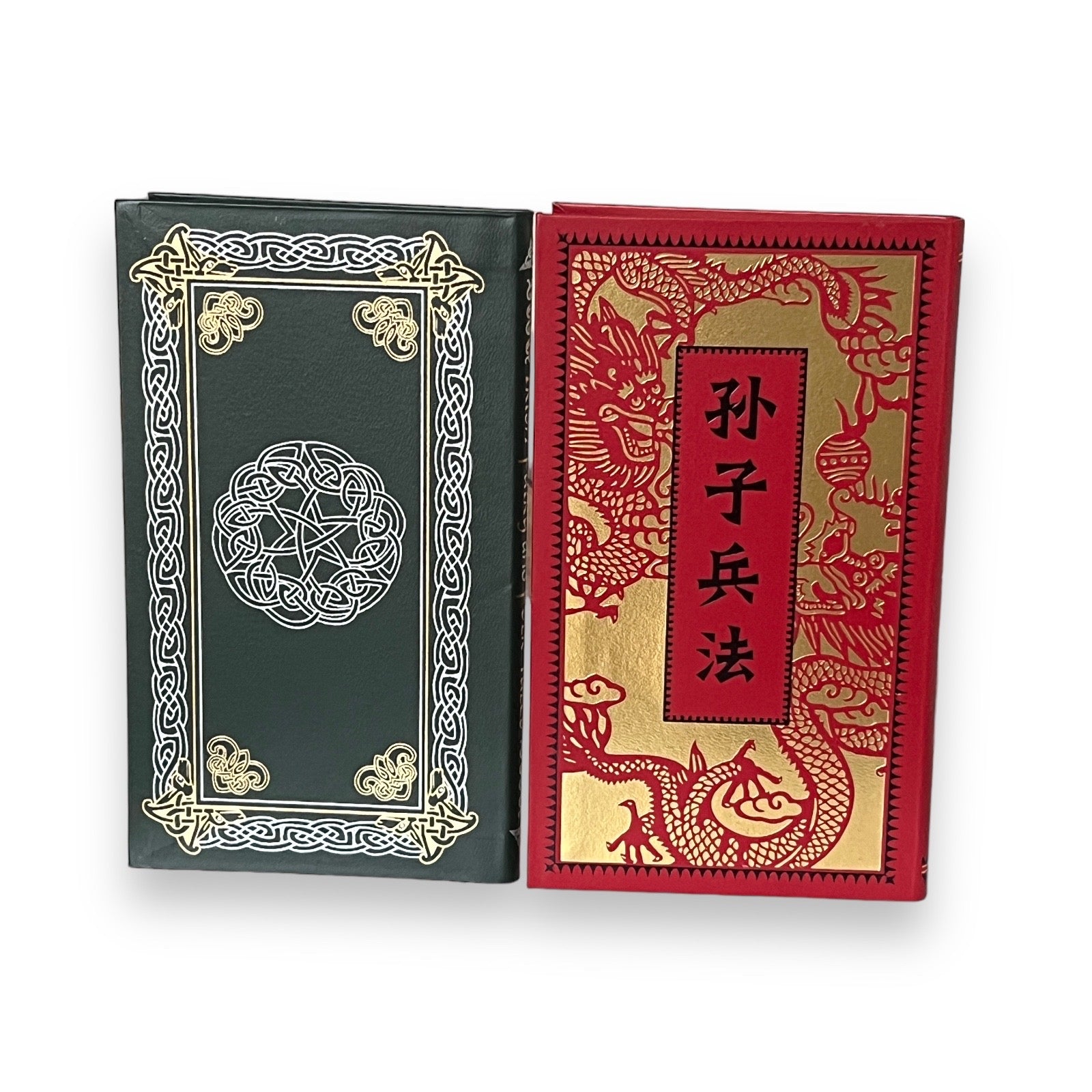 2-Book Pocket Set: Irish Fairy Tales & The Art of War - Collectible Flexi Bound Faux Leather Cover - Pocket Size 7"X4"