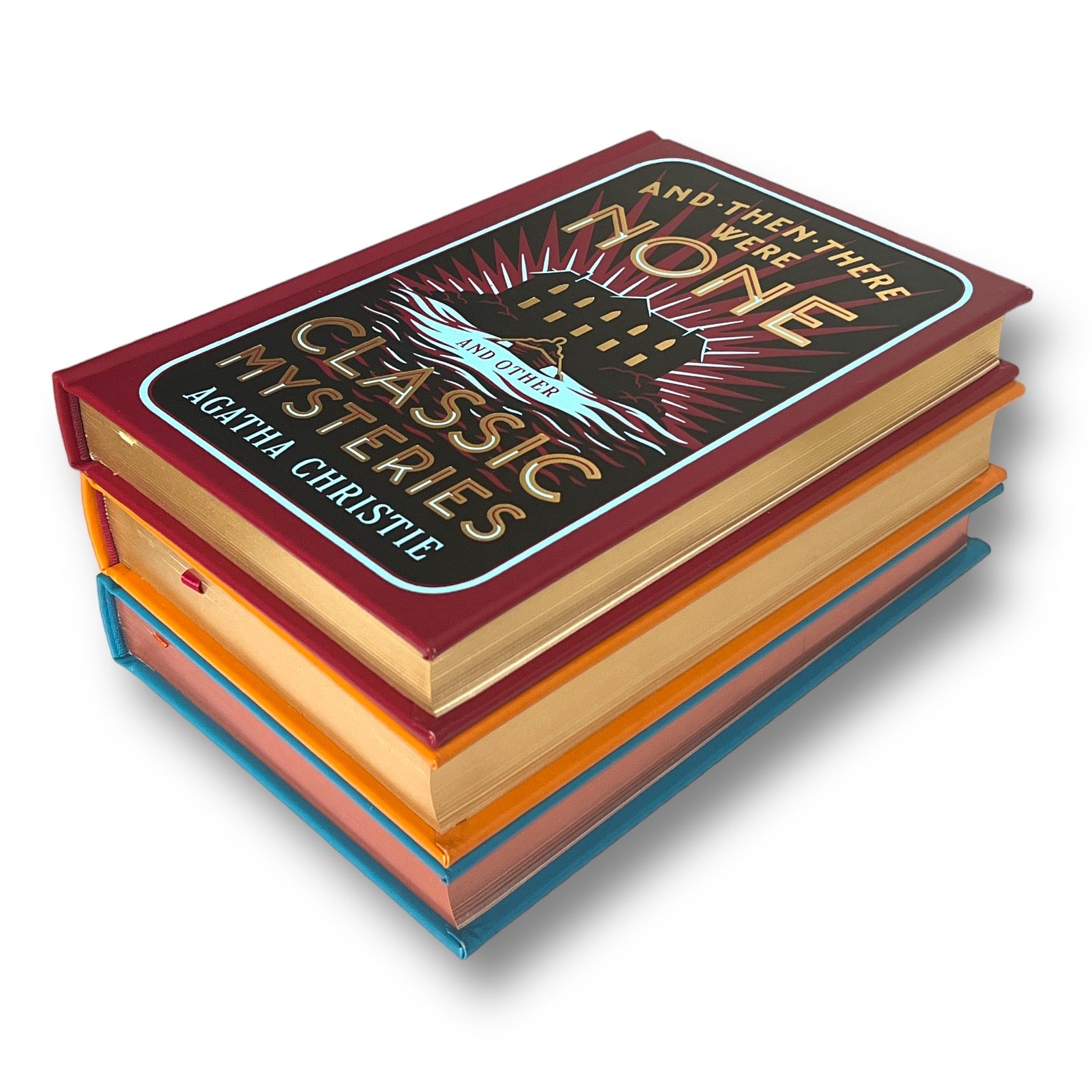 3-Book Set by AGATHA CHRISTIE: Death on the Nile / Murder on Orient Express / And Then There Were None - Collectible Leather Bound Hardcover