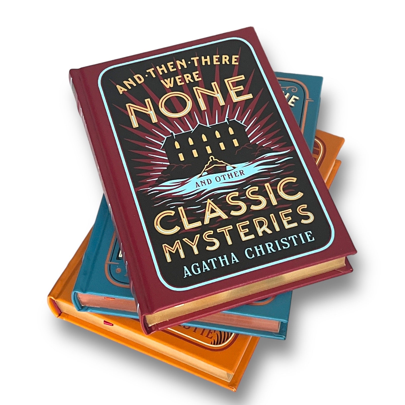 3-Book Set by AGATHA CHRISTIE: Death on the Nile / Murder on Orient Express / And Then There Were None - Collectible Leather Bound Hardcover