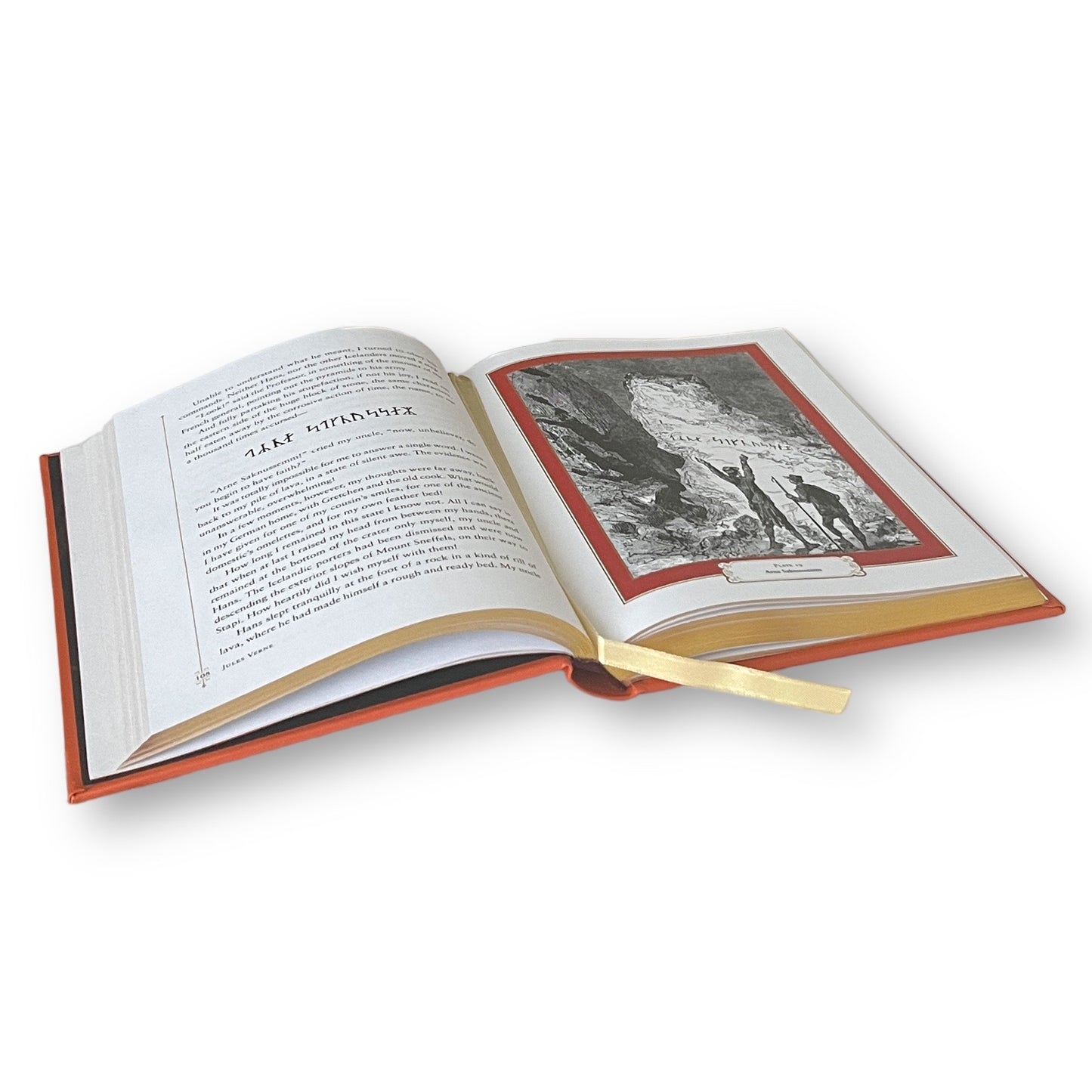 A Journey to the Center of the Earth by Jules Verne - Collectible Illustrated Leather Bound Hardcover