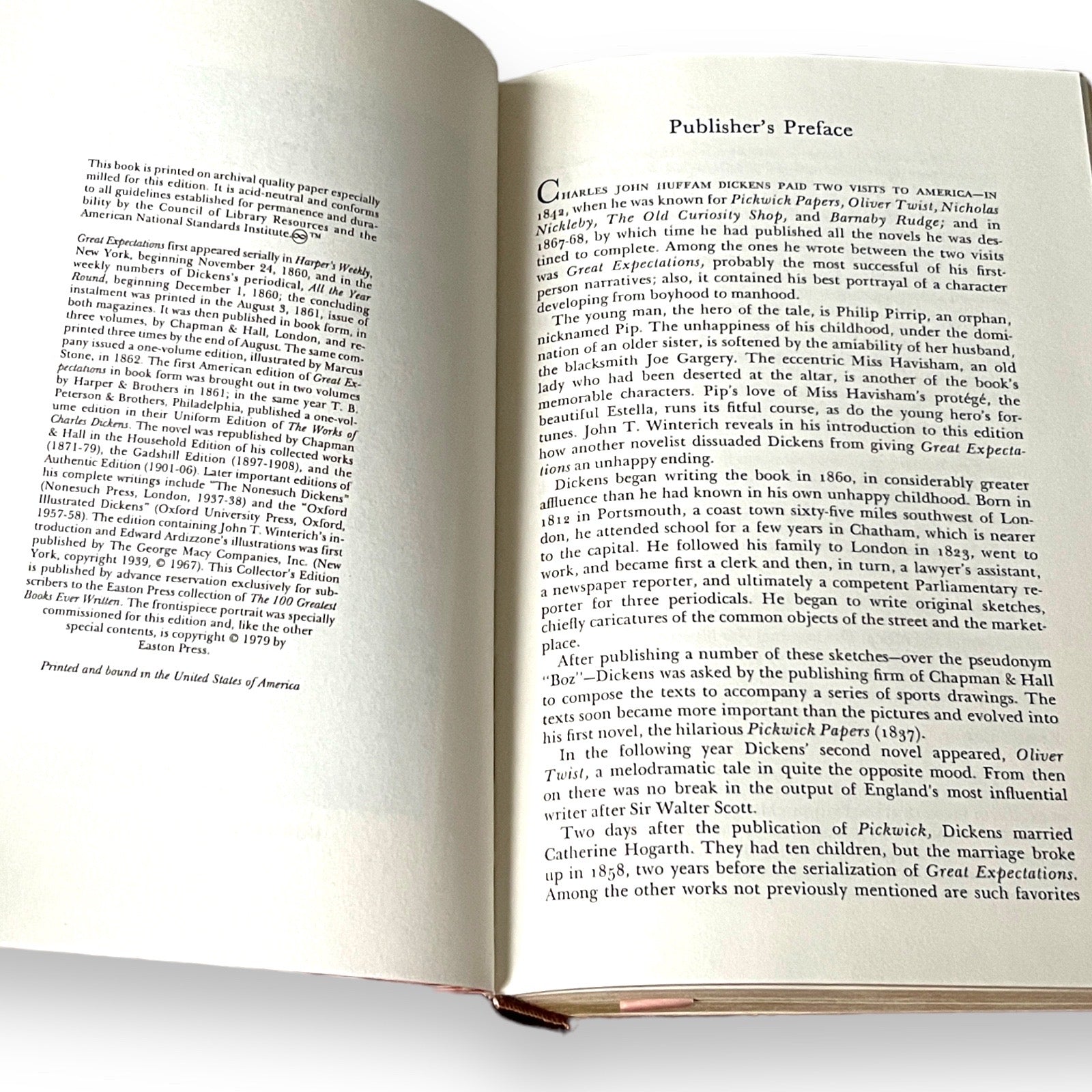 Great Expectations by Charles Dickens - Leather Bound - Easton Press, 1979