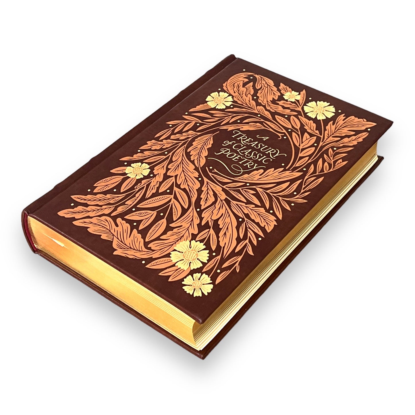 A TREASURY Of CLASSIC POETRY Shakespeare Poe Byron Dickinson - Collectible Leather Bound Hardcover