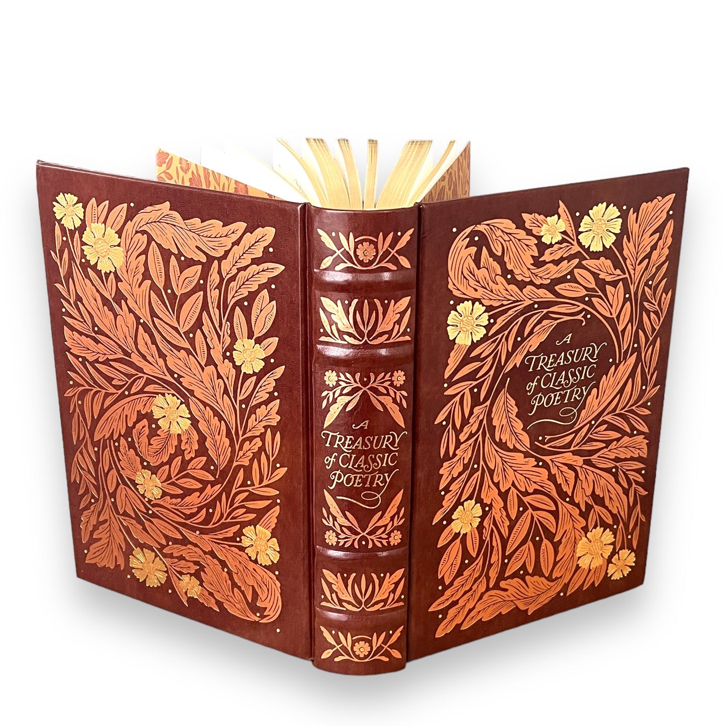 A TREASURY Of CLASSIC POETRY Shakespeare Poe Byron Dickinson - Collectible Leather Bound Hardcover
