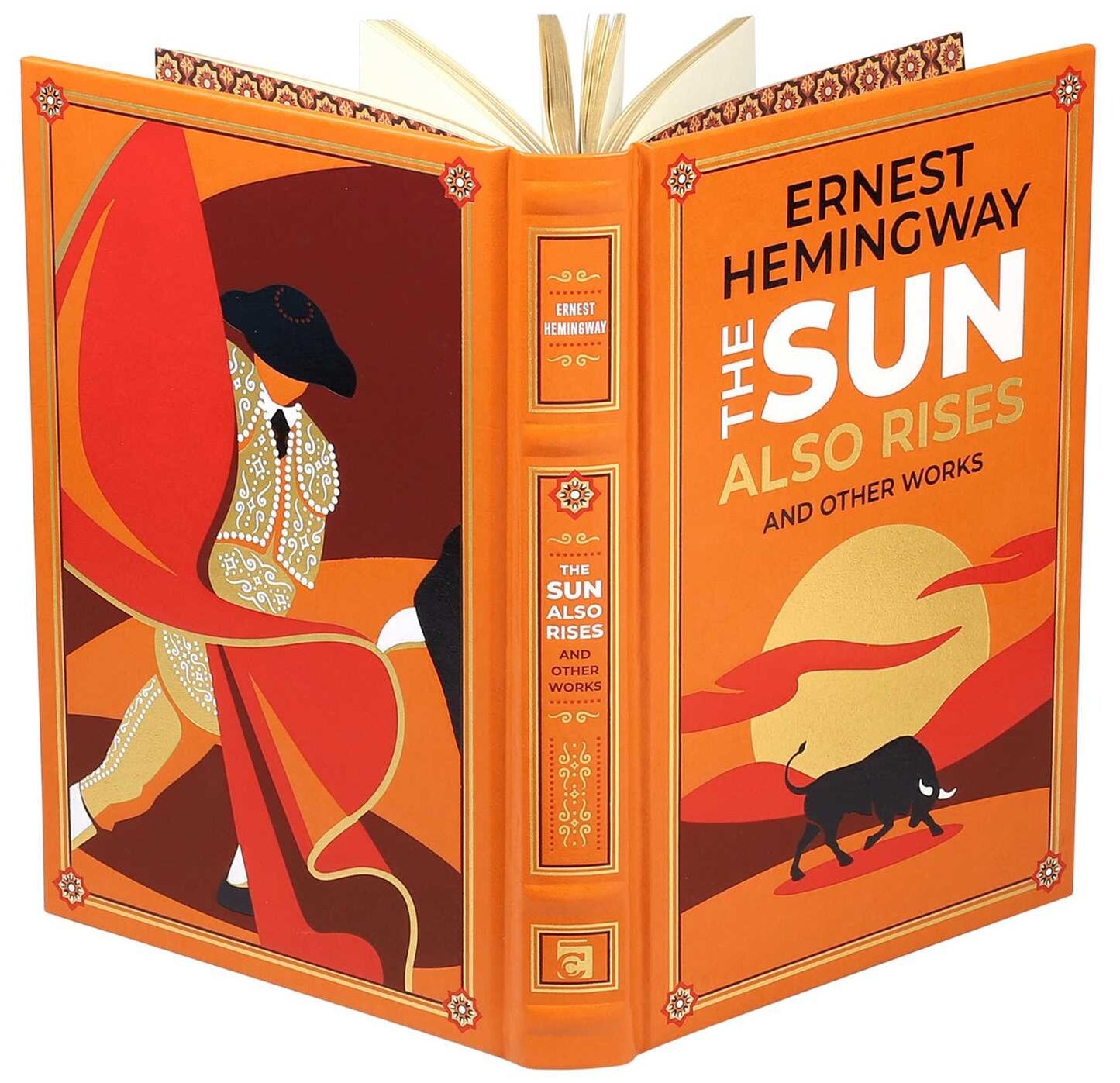 The Sun Also Rises and Other Works by Ernest Hemingway - Collectible Leather Bound Hardcover Classics
