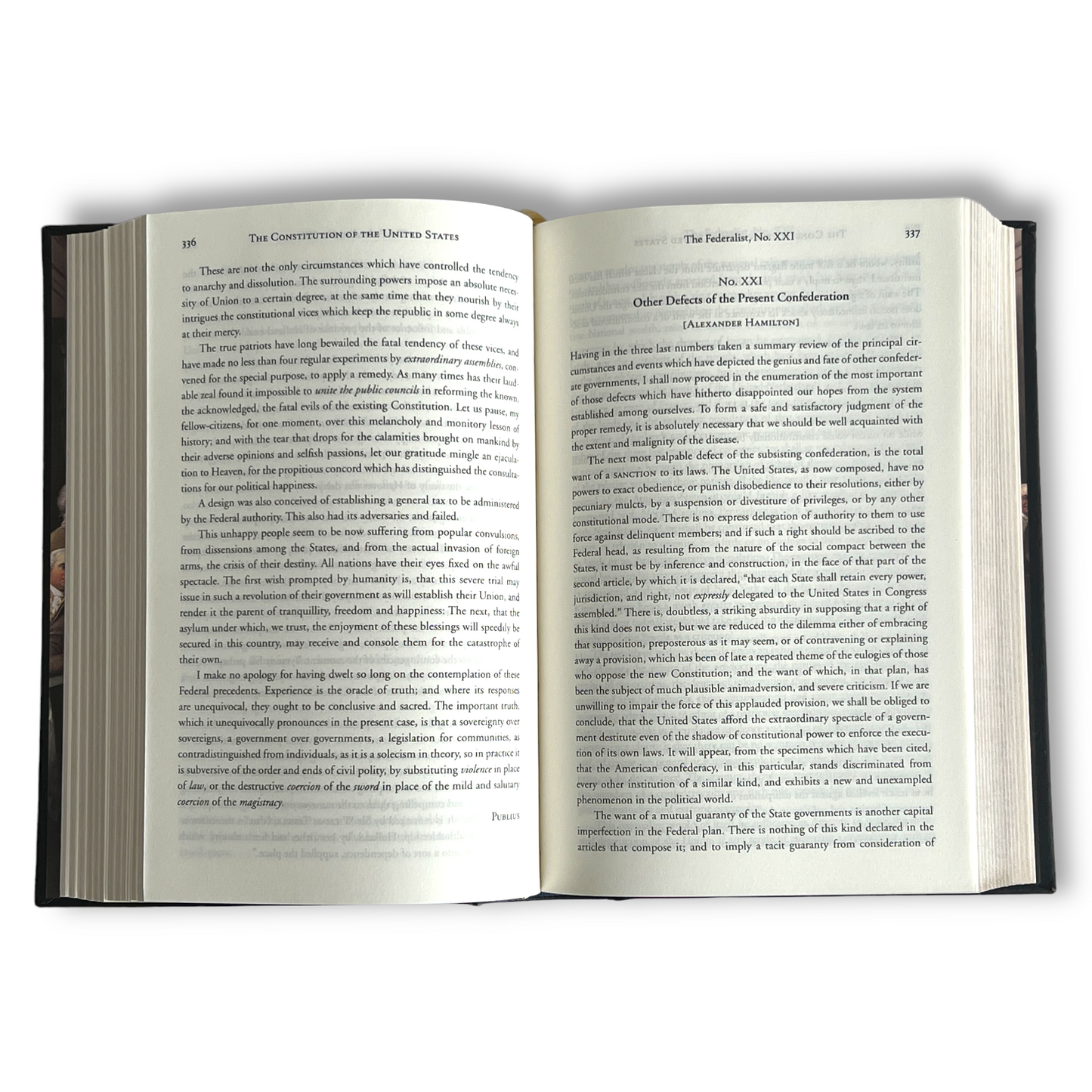The Constitution of the United States of America and Selected Writings of the Founding Fathers - Collectible Leather Bound Hardcover
