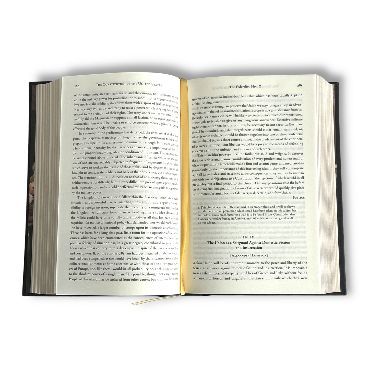 The Constitution of the United States of America and Selected Writings of the Founding Fathers - Collectible Leather Bound Hardcover