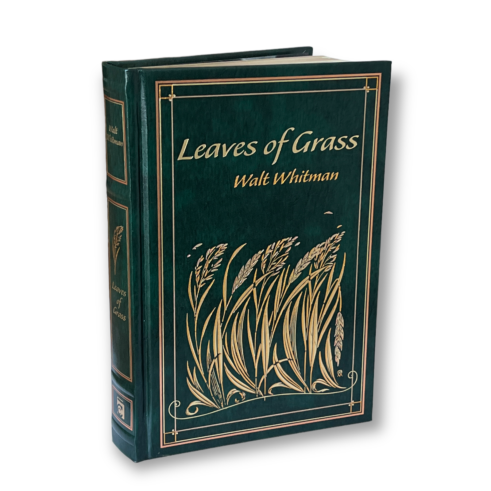 Leaves of Grass by Walt Whitman - Collectible Leather Bound Hardcover