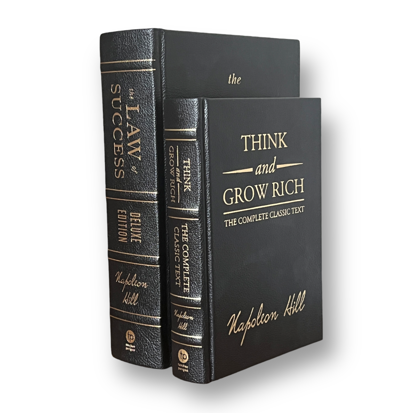2-Book Set: Think And Grow Rich & The Law Of Success by Napoleon Hill - Collectible Leather Bound Hardcover