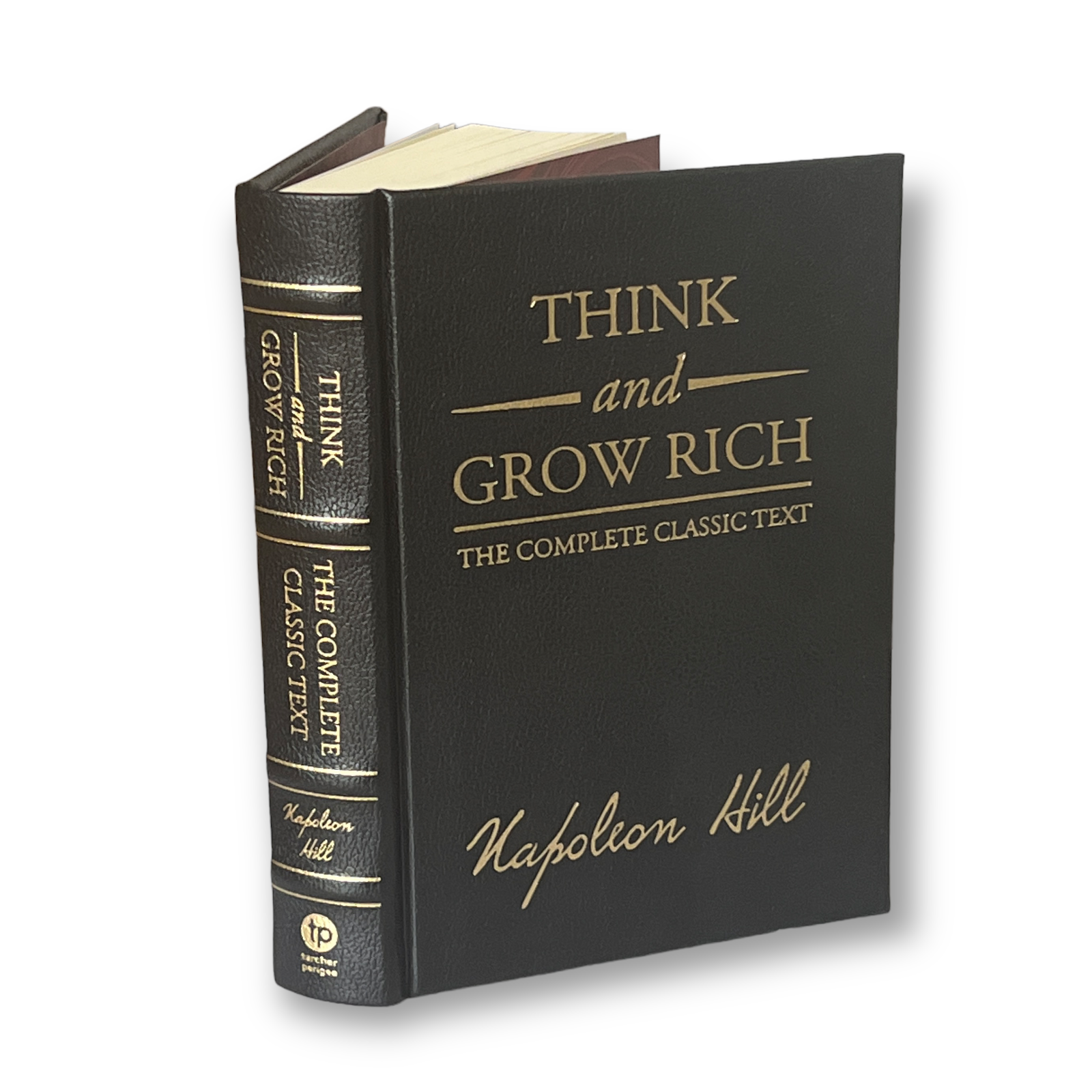 THINK And GROW RICH by Napoleon Hill - Collectible Leather Bound Hardcover