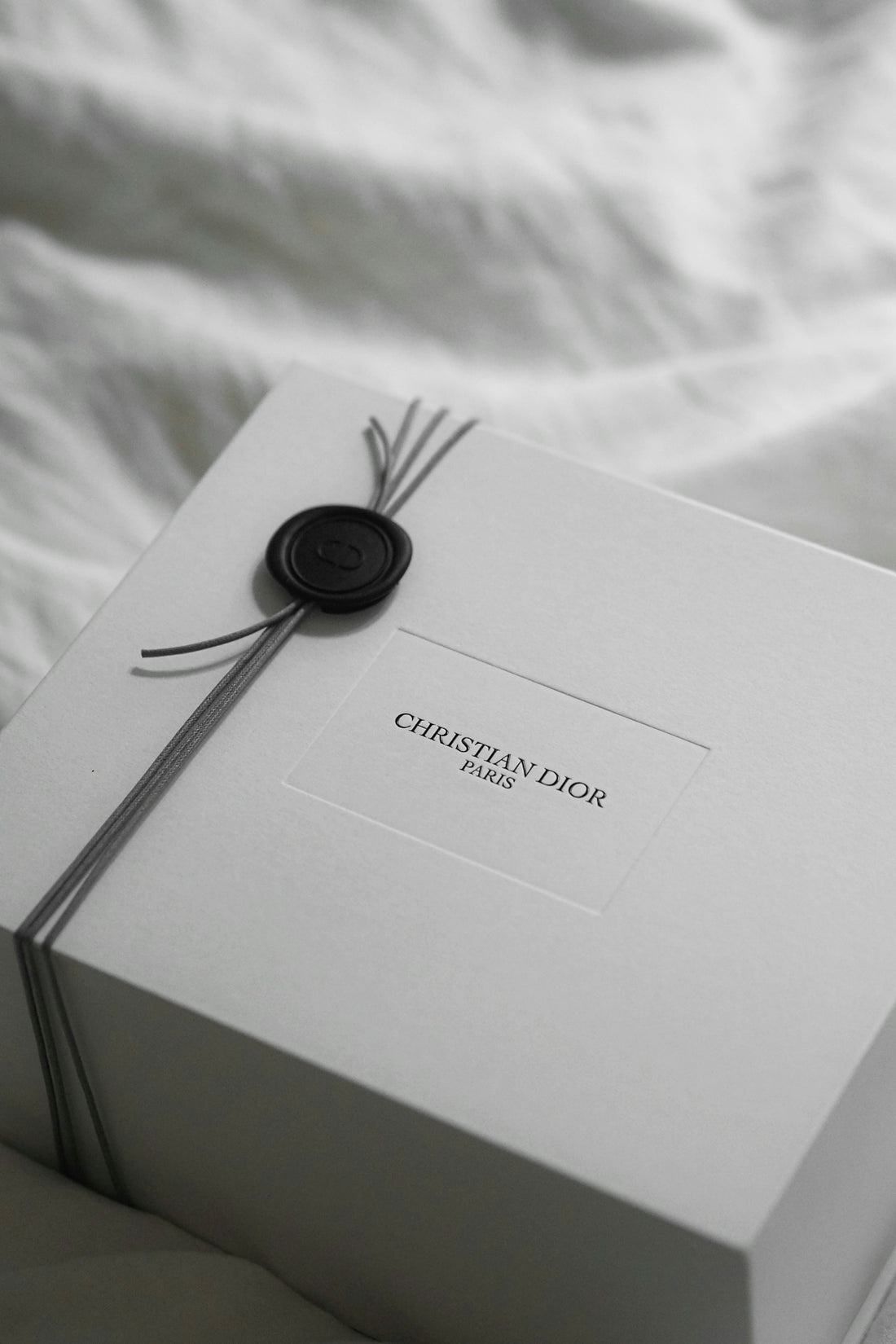 Christian dior gift box with wax seal