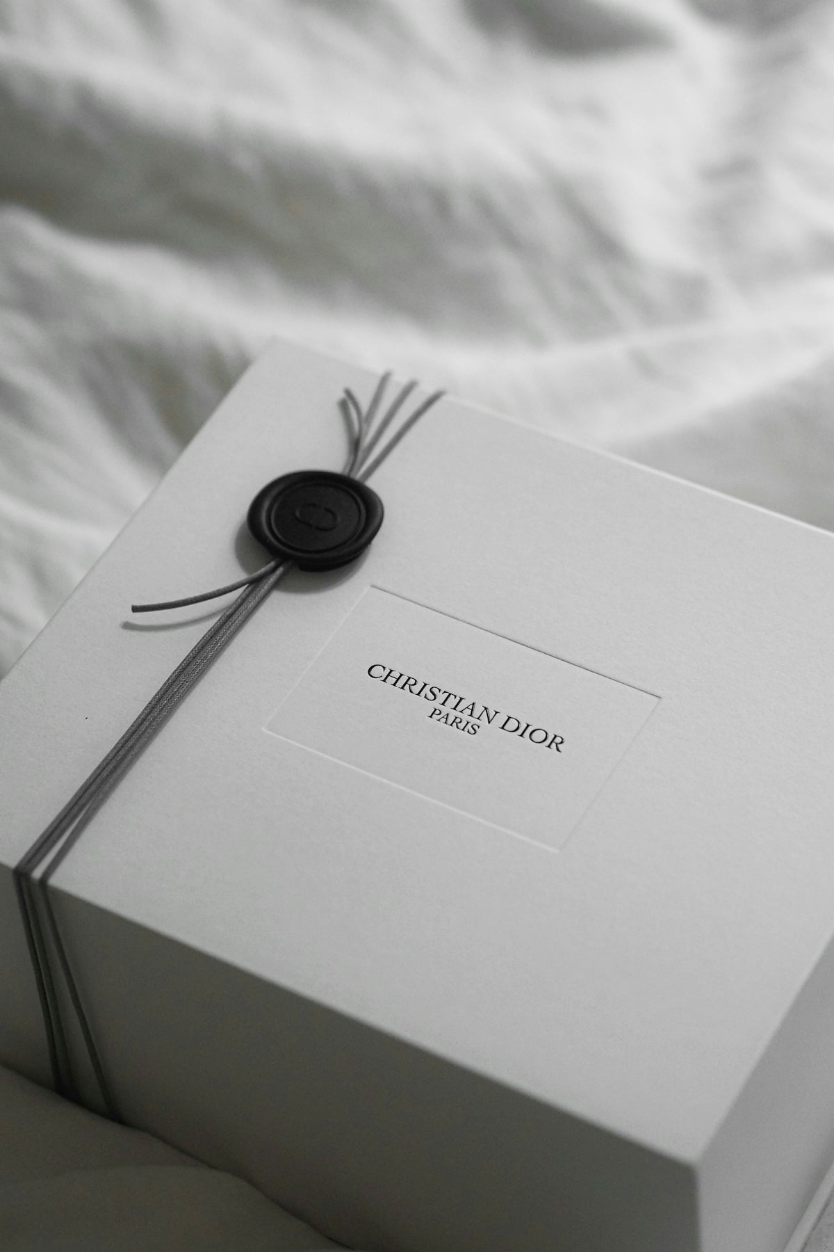 Christian dior gift box with wax seal