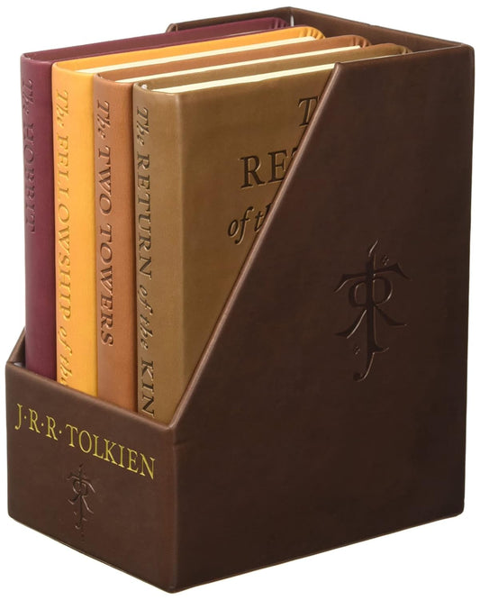 J.R.R. TOLKIEN 4 Pocket Book Boxed Set: The Hobbit & The Lord Of The Rings - Collectible Deluxe Home Decor - Flexi Bound Faux Leather Cover