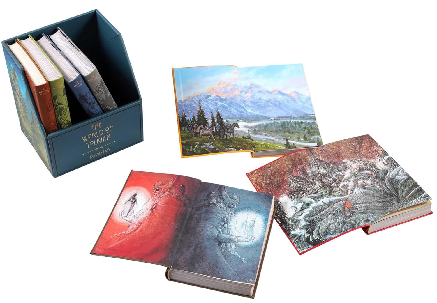 7-Book Boxed Set: The World of Tolkien by David Day - Collectible Deluxe Flexi Bound Faux Leather Cover