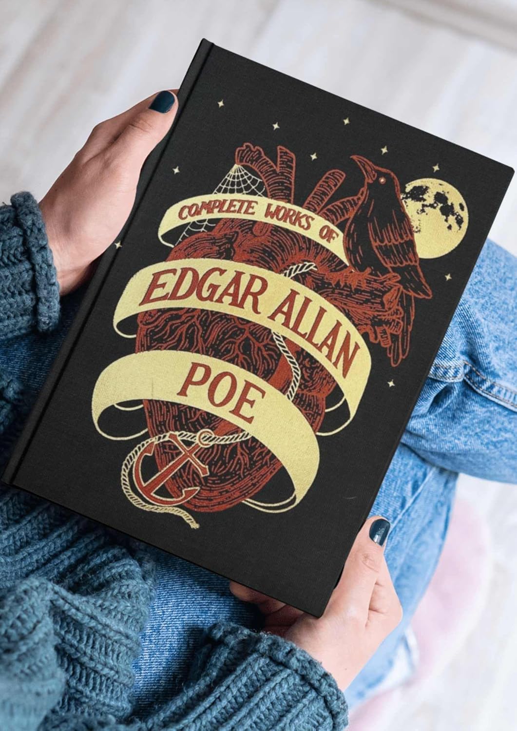 The Complete Works of Edgar Allan Poe - Linen Clothbound Illustrated Hardcover