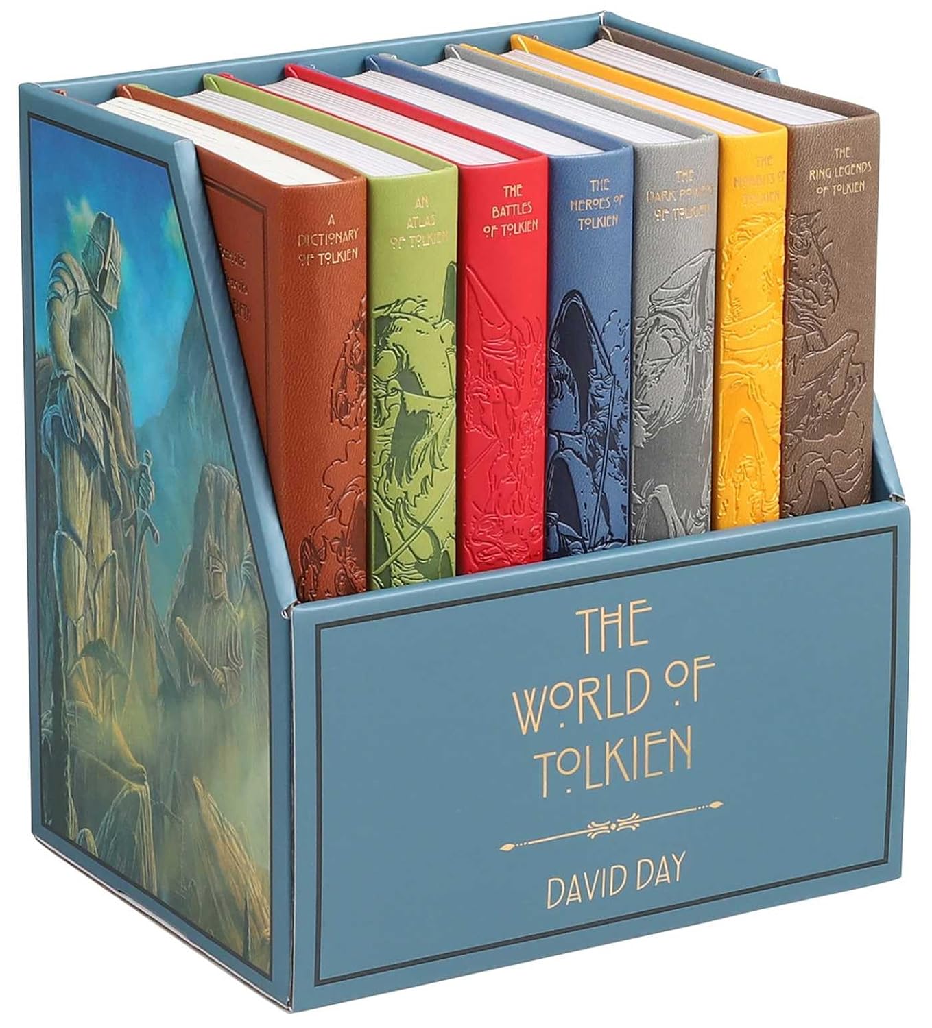 The World of Tolkien: 7-Book Boxed Set, Middle Earth - Collectible Deluxe Home Decor - Flexi Bound Faux Leather Cover