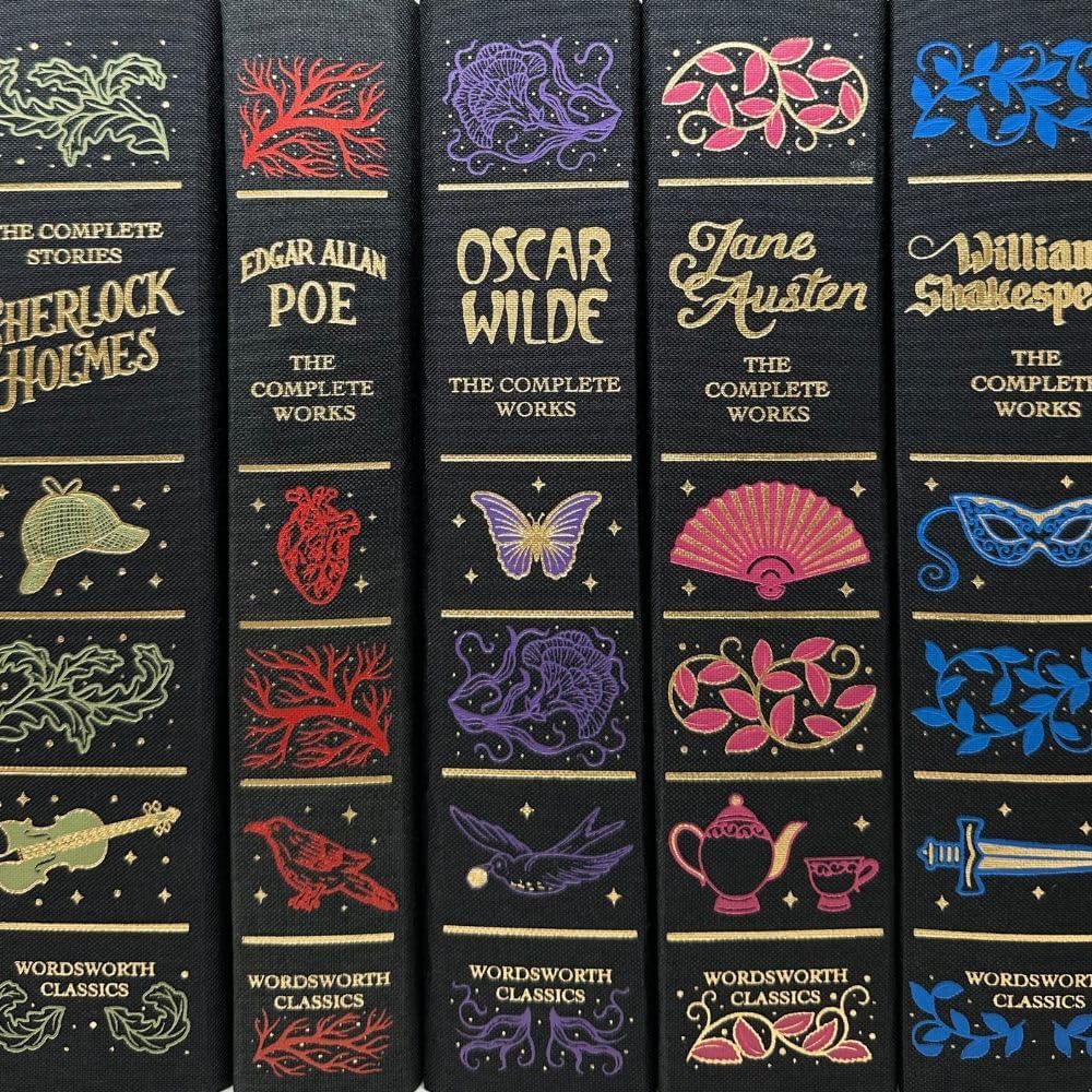 The Complete Works of Edgar Allan Poe - Linen Clothbound Illustrated Hardcover