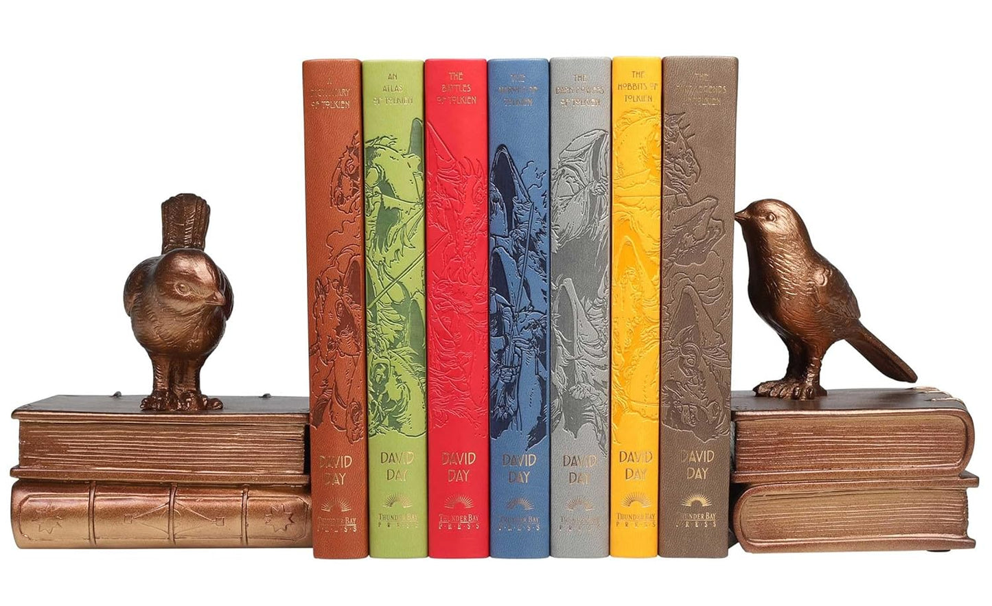 The World of Tolkien: 7-Book Boxed Set, Middle Earth - Collectible Deluxe Home Decor - Flexi Bound Faux Leather Cover