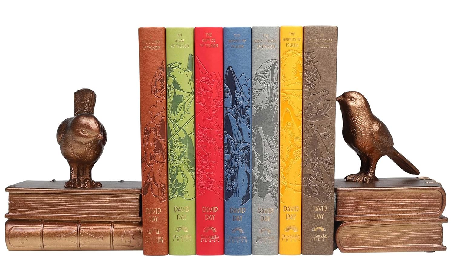 7-Book Boxed Set: The World of Tolkien by David Day - Collectible Deluxe Flexi Bound Faux Leather Cover