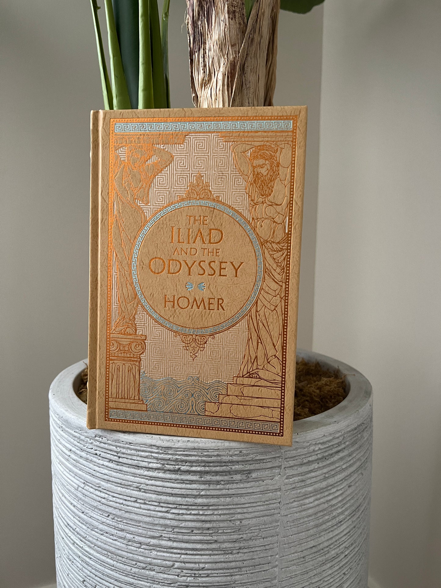 The ILIAD and The ODYSSEY by HOMER translated by Samuel Butler - Collectible Deluxe Edition - Leather Bound Hardcover - Classic Book