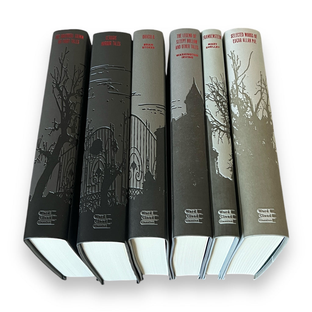 6-Book Horror Collection: Edgar Poe, Dracula, Frankenstein + others - Collectible Flexi Bound Faux Leather feel Cover