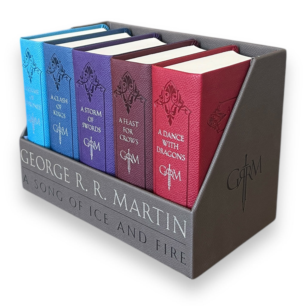 5-Book Boxed Set A Game of Thrones (Song of Ice and Fire) by George R. R. Martin - Flexi Bound Faux Leather-Cloth Cover