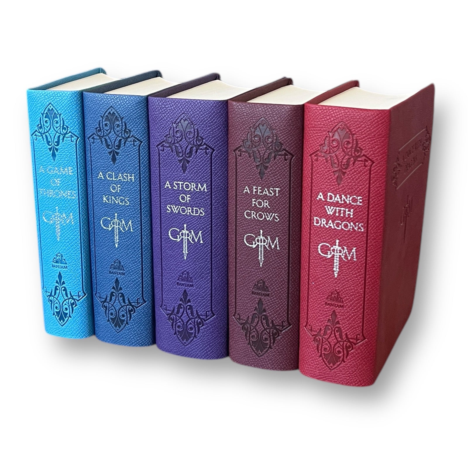 5-Book Boxed Set A Game of Thrones (Song of Ice and Fire) by George R. R. Martin - Flexi Bound Faux Leather-Cloth Cover
