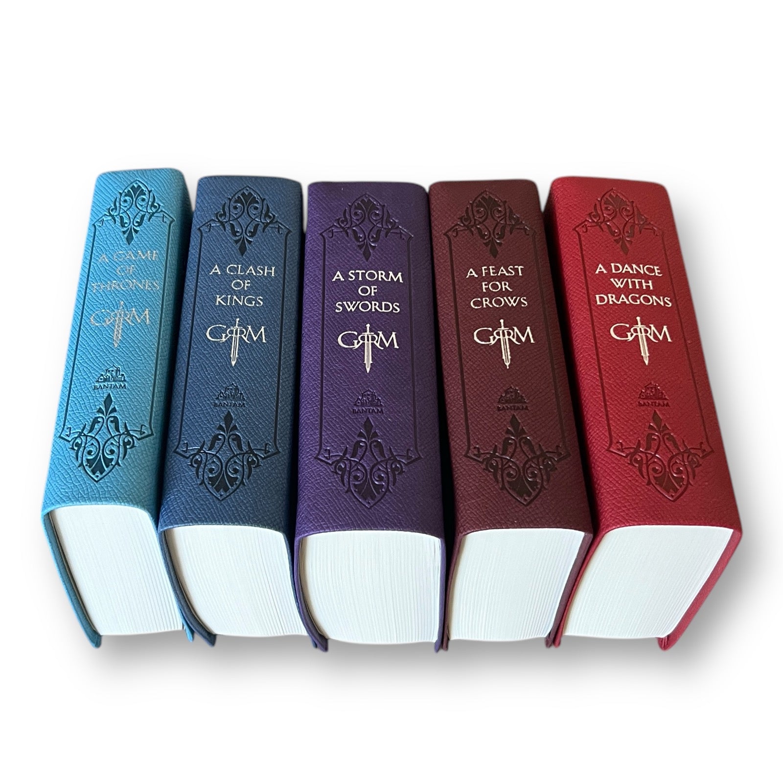 5-Book Boxed Set A Game of Thrones (Song of Ice and Fire) by George R. R. Martin - Flexi Bound Faux Leather-Cloth Cover