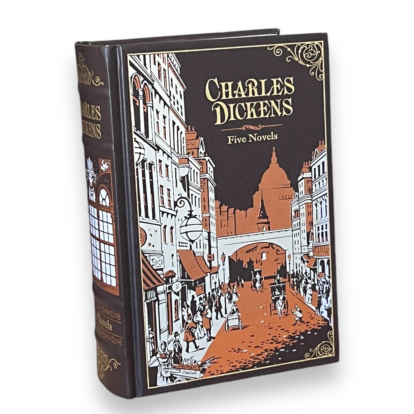 Charles Dickens 5 novels: Christmas Carol, Great Expectations +3 - Collectible Leather Bound Hardcover