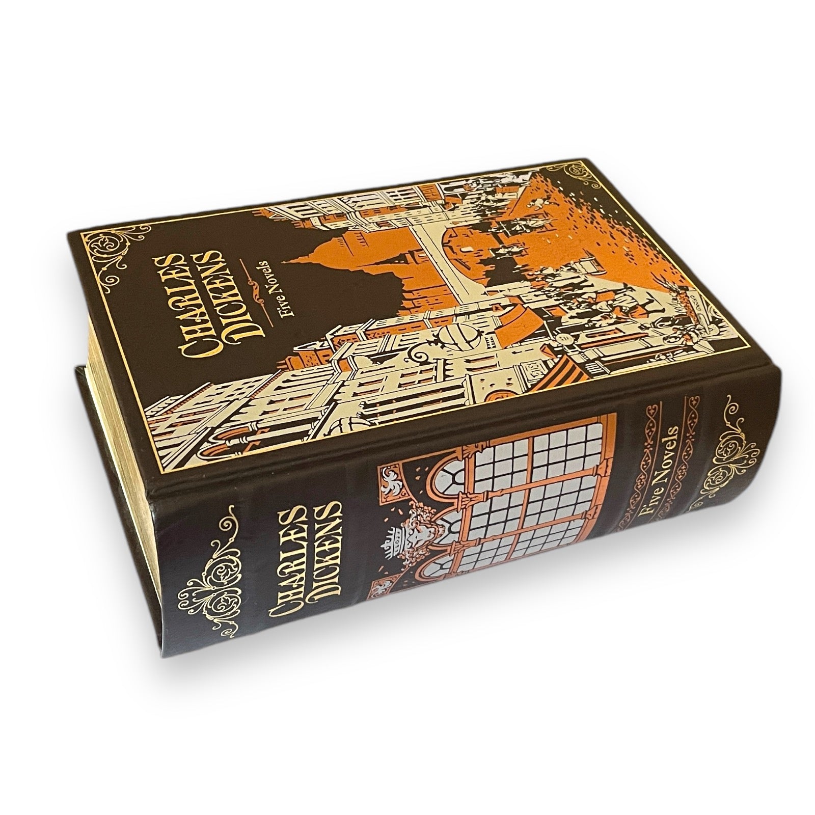 Charles Dickens 5 novels: Christmas Carol, Great Expectations +3 - Collectible Leather Bound Hardcover