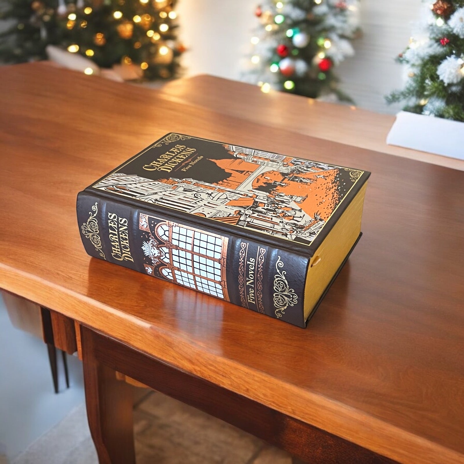 Charles Dickens 5 novels: Christmas Carol, Great Expectations +3 - Collectible Leather Bound Hardcover