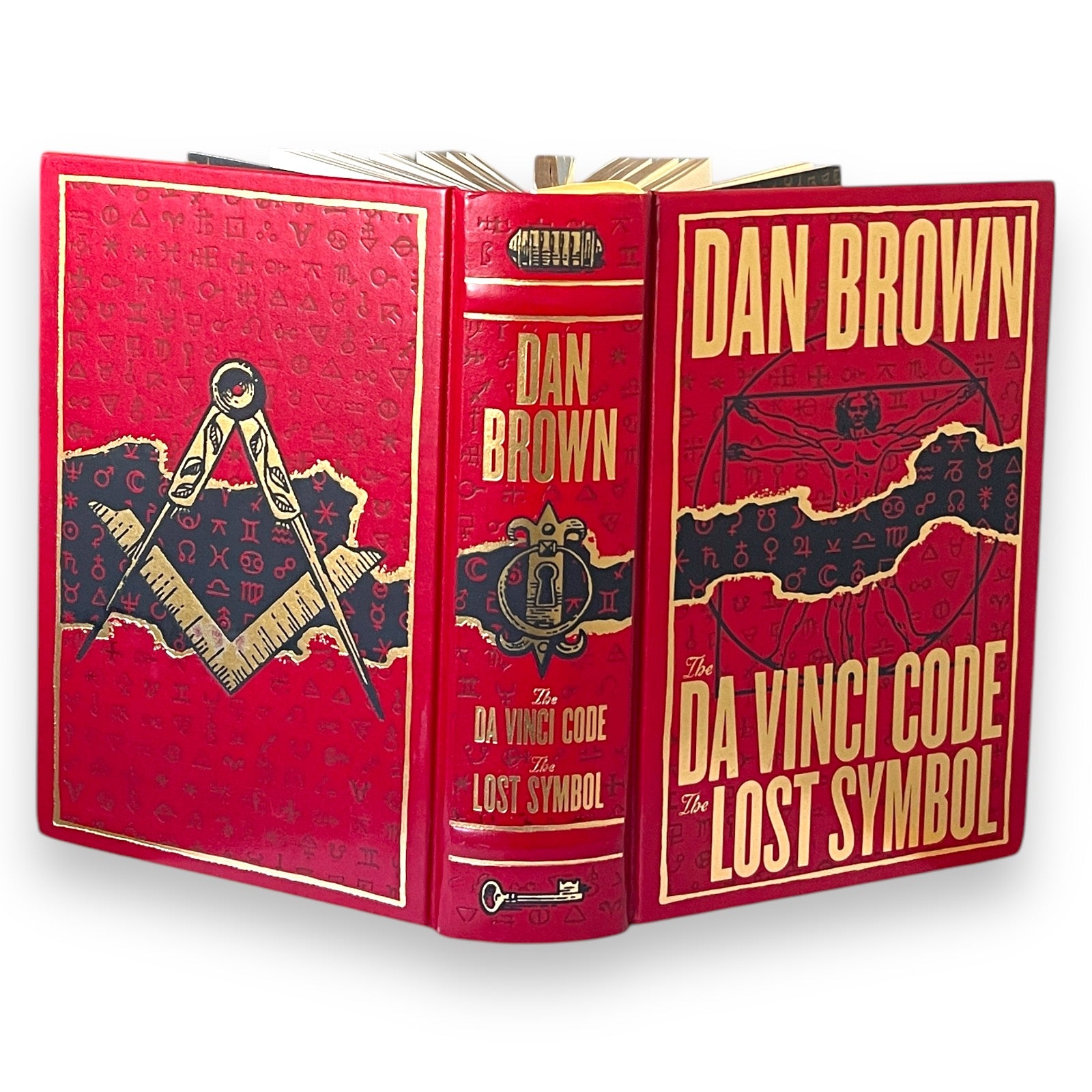 Da Vinci Code + Lost Symbol by Dan Brown - Collectible Leather Bound Hardcover - Barnes & Noble, 1996