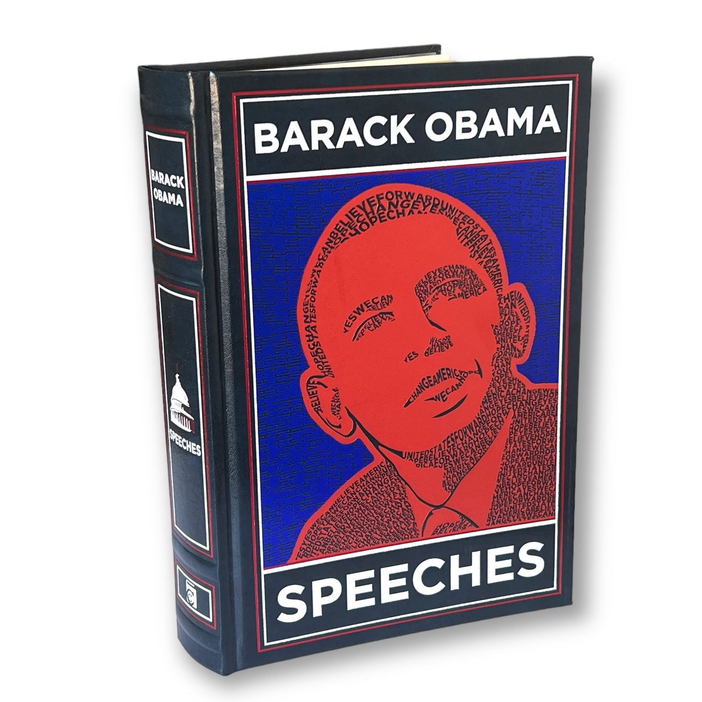 BARACK OBAMA SPEECHES - Collectible Deluxe Special Gift Edition - Leather Bound Hardcover - Best Seller - Classic Book