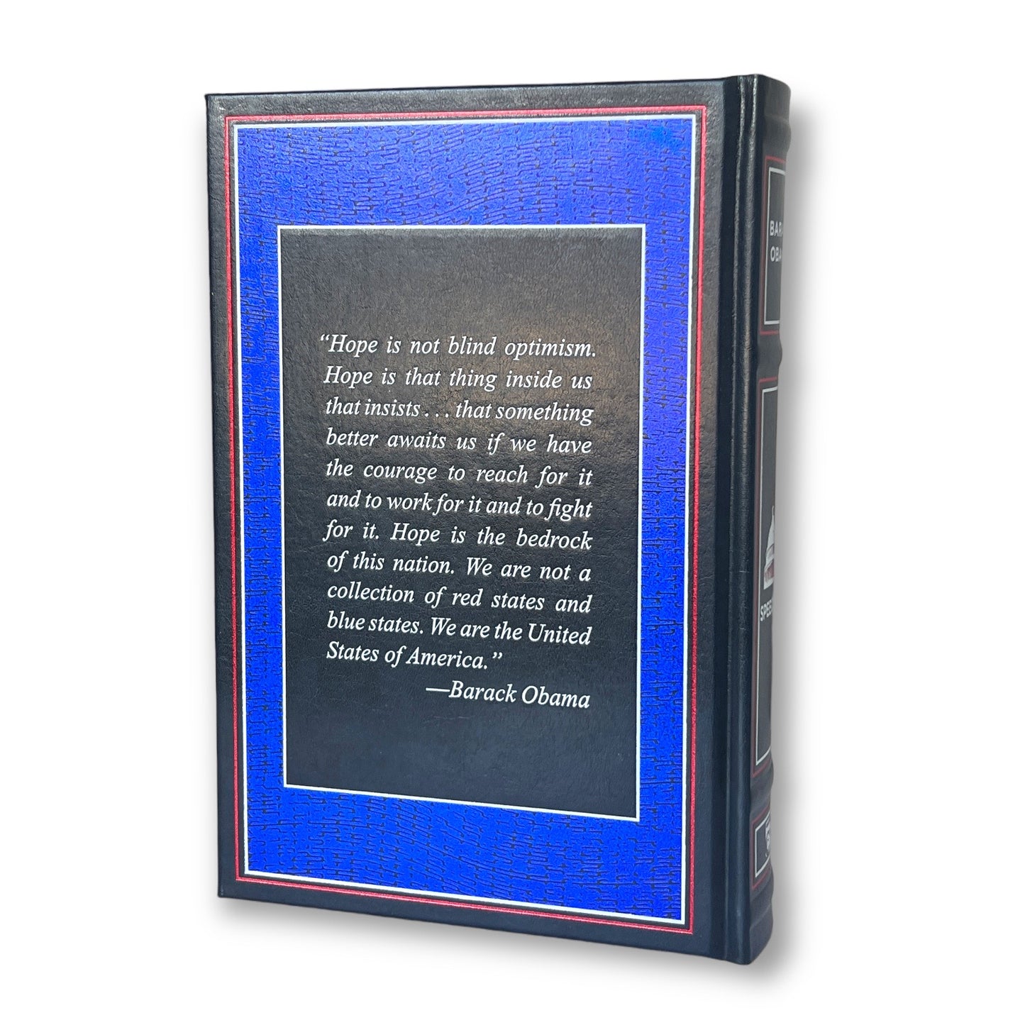 BARACK OBAMA SPEECHES - Collectible Deluxe Special Gift Edition - Leather Bound Hardcover - Best Seller - Classic Book