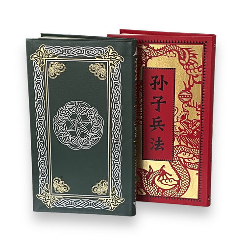 2-Book Pocket Set: Irish Fairy Tales & The Art of War - Collectible Flexi Bound Faux Leather Cover - Pocket Size 7"X4"