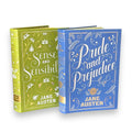 2-Book Set: Pride And Prejudice & Sense And Sensibility by Jane Austen - Collectible Flexi Bound Faux Leather Cover