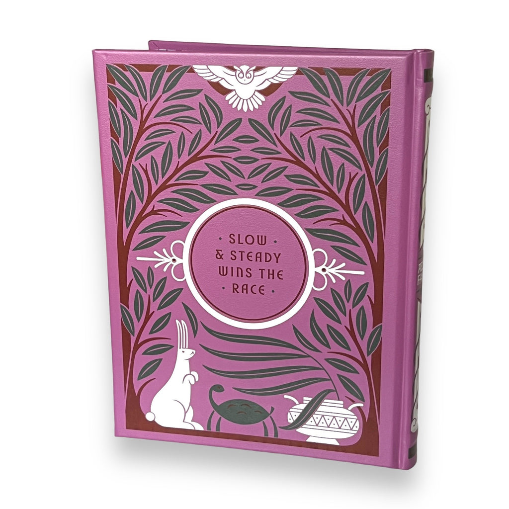 Aesop's Illustrated Fables Fairy Tales - Collectible Leather Bound Hardcover