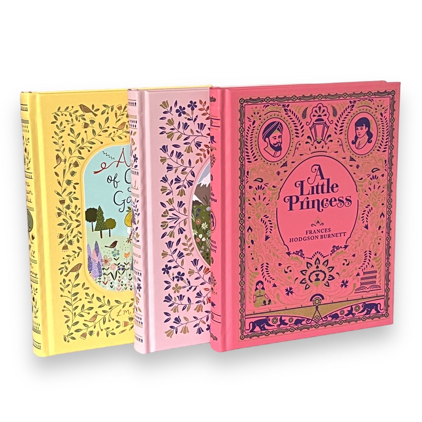 3 Books: Anne Of Green Gables, Heidi, A Little Princess  - Collectible Deluxe Special Gift Edition - Leather Bound Hardcover - Classics