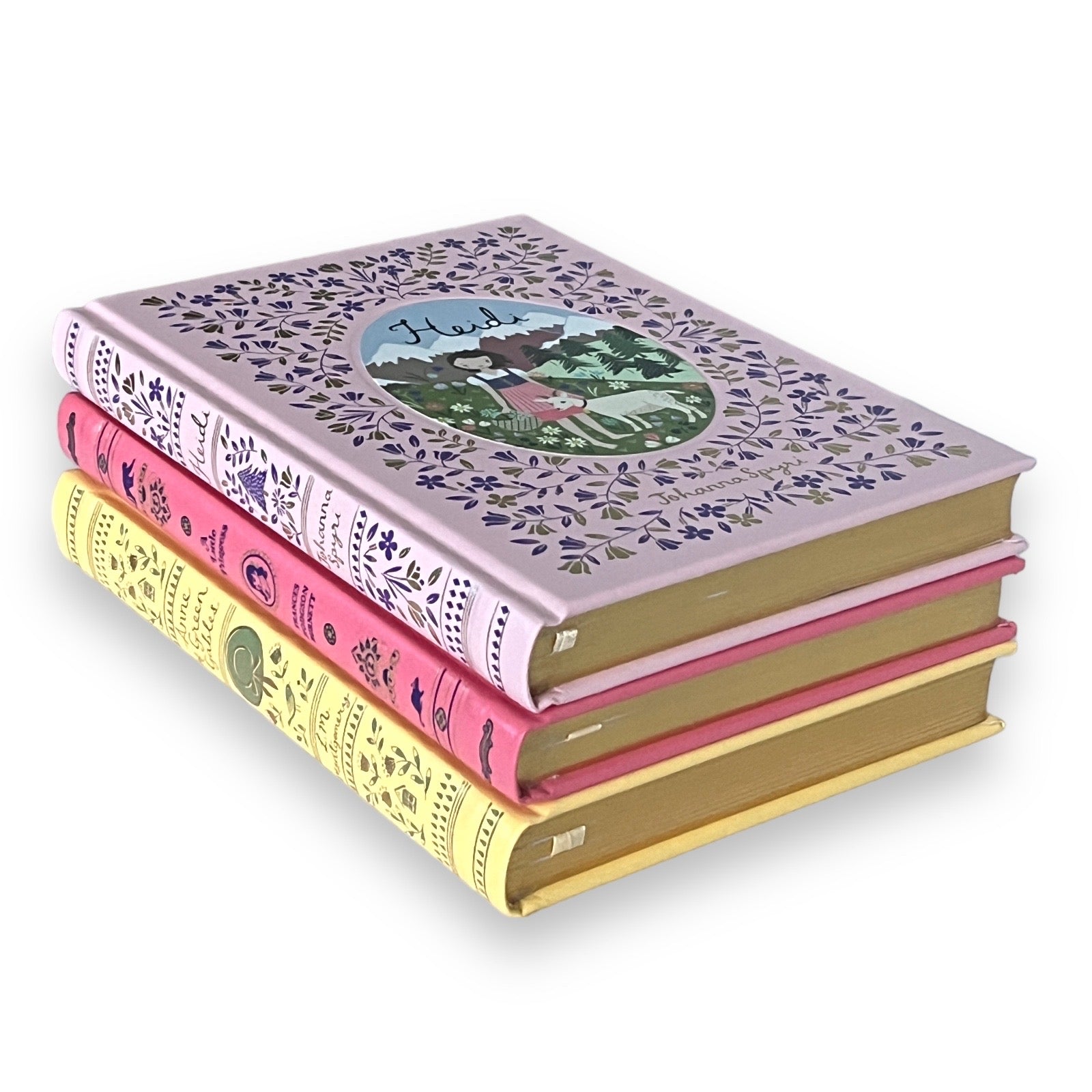 3-Book Set: Anne Of Green Gables, Heidi, A Little Princess  - Collectible Leather Bound Hardcover