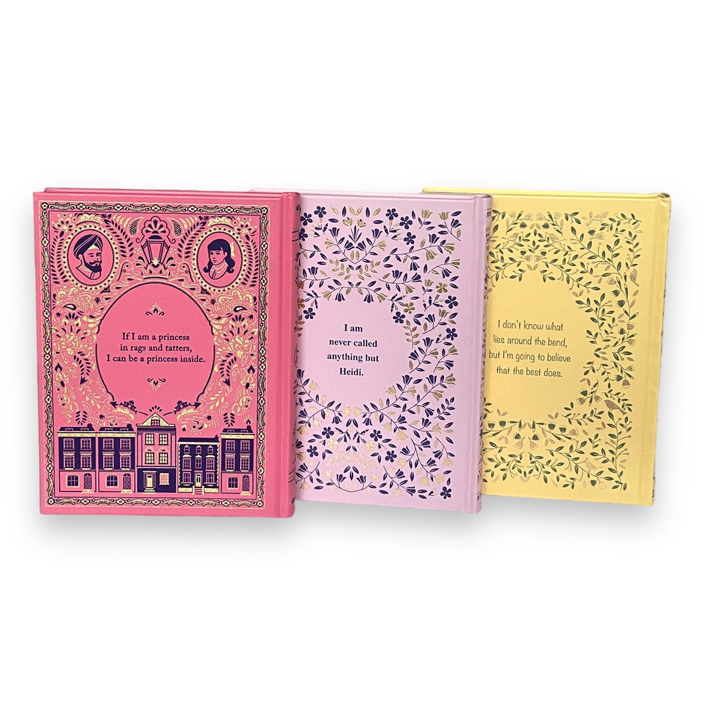 3-Book Set: Anne Of Green Gables, Heidi, A Little Princess  - Collectible Leather Bound Hardcover