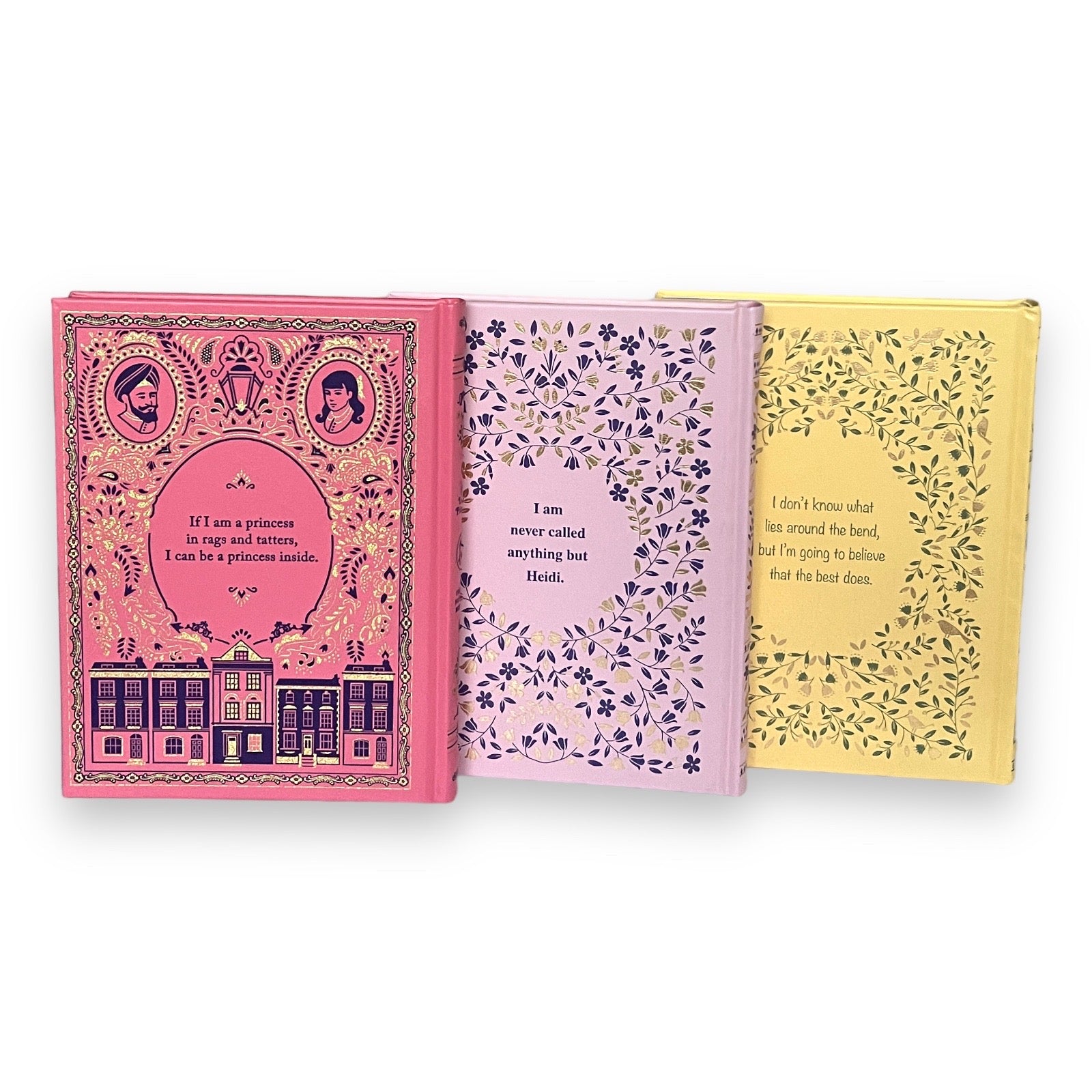 3-Book Set: Anne Of Green Gables, Heidi, A Little Princess  - Collectible Leather Bound Hardcover