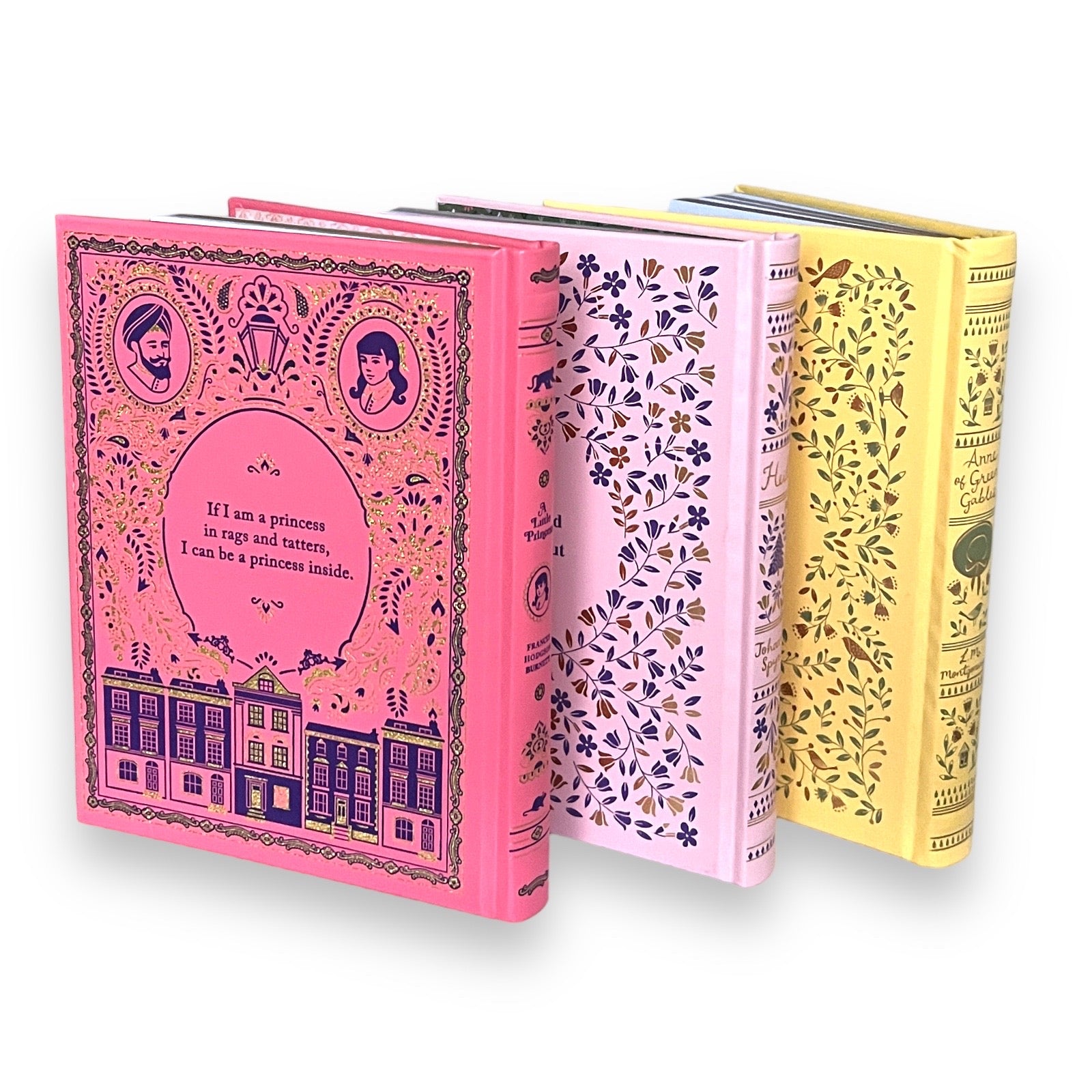 3-Book Set: Anne Of Green Gables, Heidi, A Little Princess  - Collectible Leather Bound Hardcover