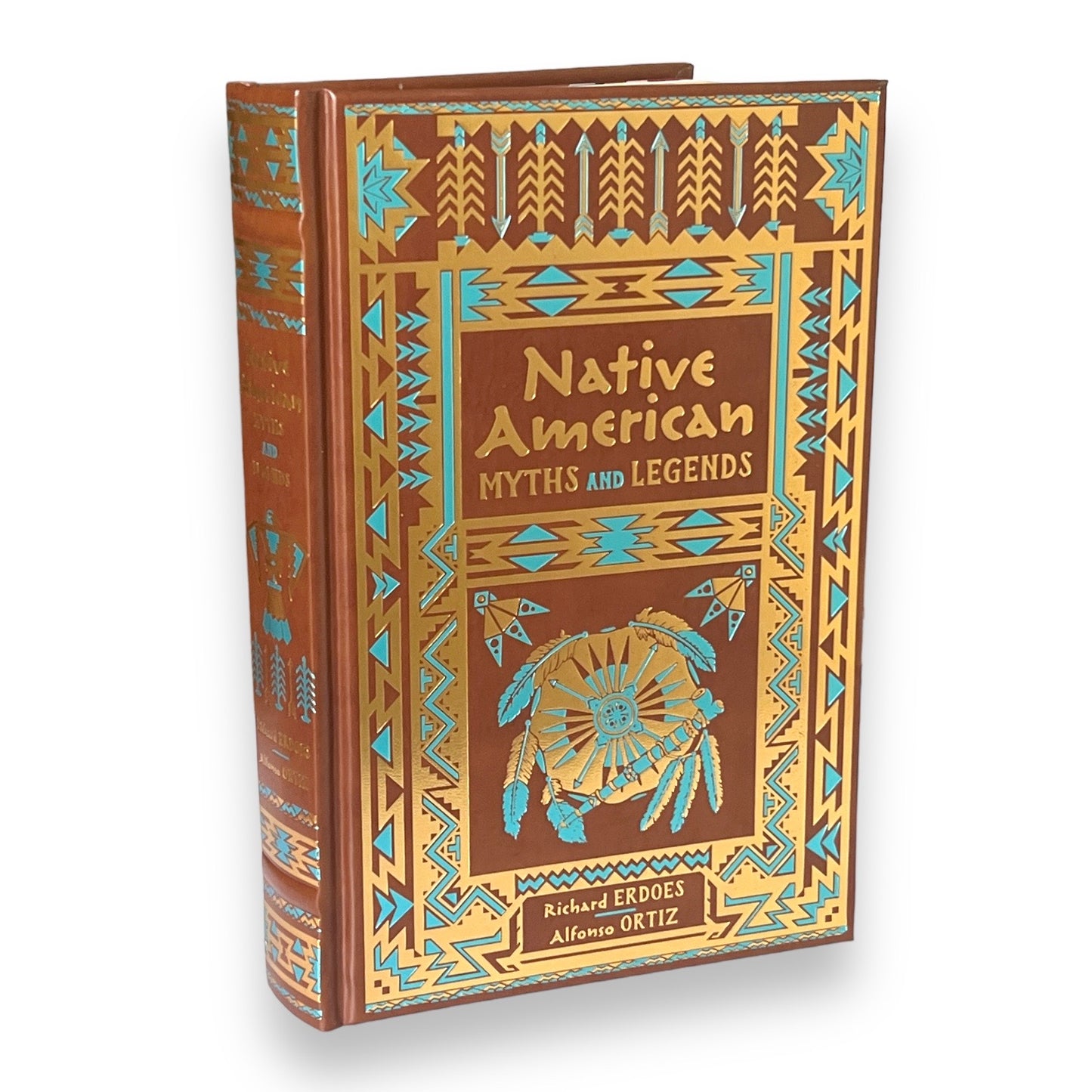 NATIVE AMERICAN MYTHS & Legends by Richard Erdoes - Collectible Deluxe Special Gift Edition - Leather Bound Hardcover - Classic Book