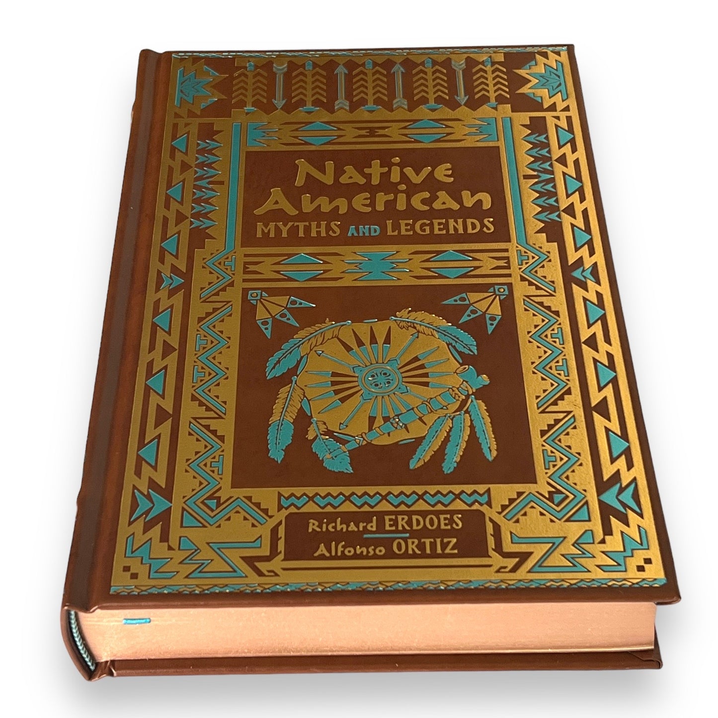 NATIVE AMERICAN MYTHS & Legends by Richard Erdoes - Collectible Deluxe Special Gift Edition - Leather Bound Hardcover - Classic Book