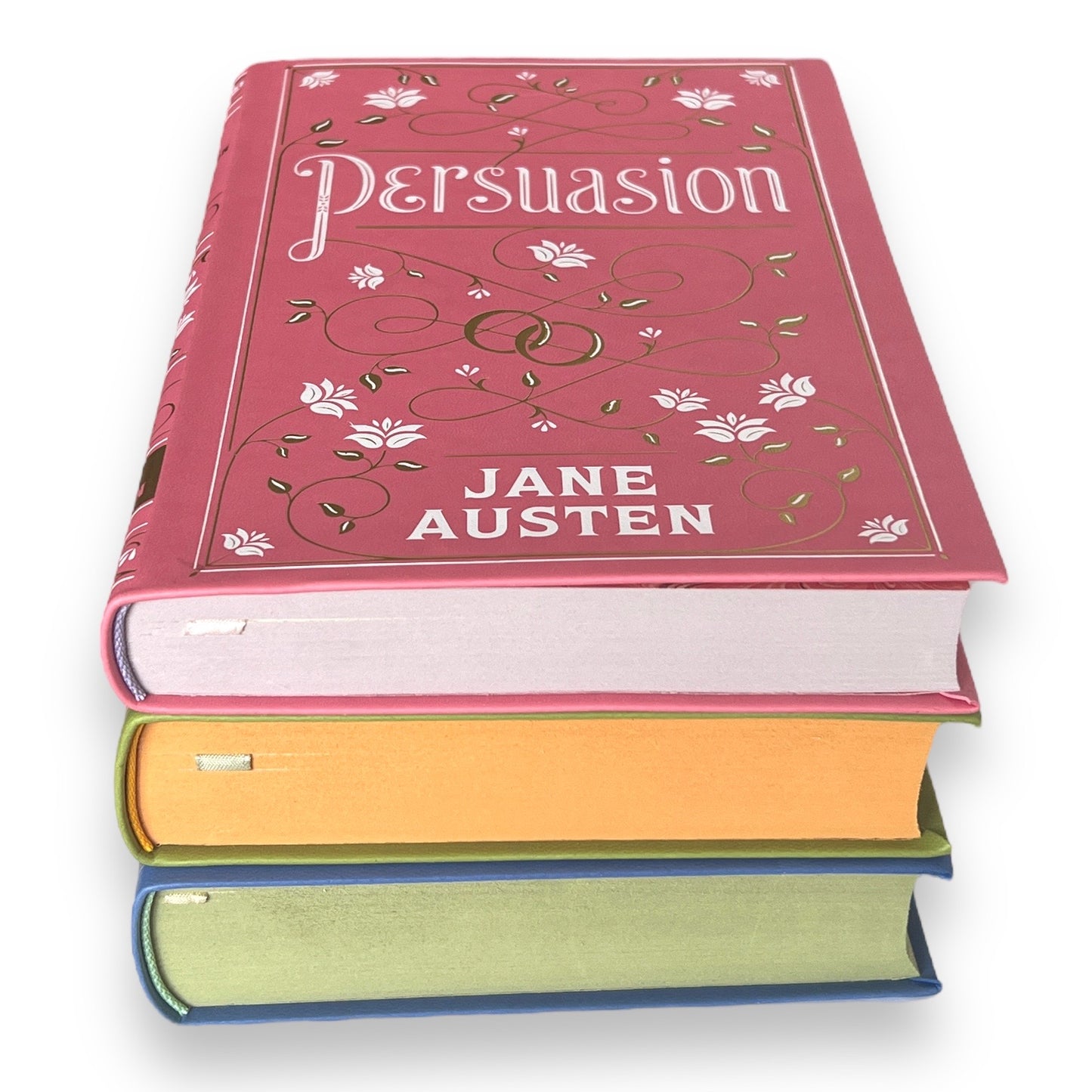 3-Book Set: Pride & Prejudice, Sense & Sensibility, Persuasion by Jane Austen - Collectible Deluxe Flexi Bound Faux Leather Cover