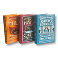 3-Book Set by AGATHA CHRISTIE: Death on the Nile / Murder on Orient Express / And Then There Were None - Collectible Leather Bound Hardcover