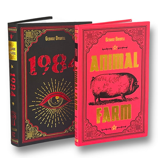 2 Books by GEORGE ORWELL: 1984 & Animal Farm - Collectible Special Gift Edition - Imitation Leather Cover - Best Seller - Classics