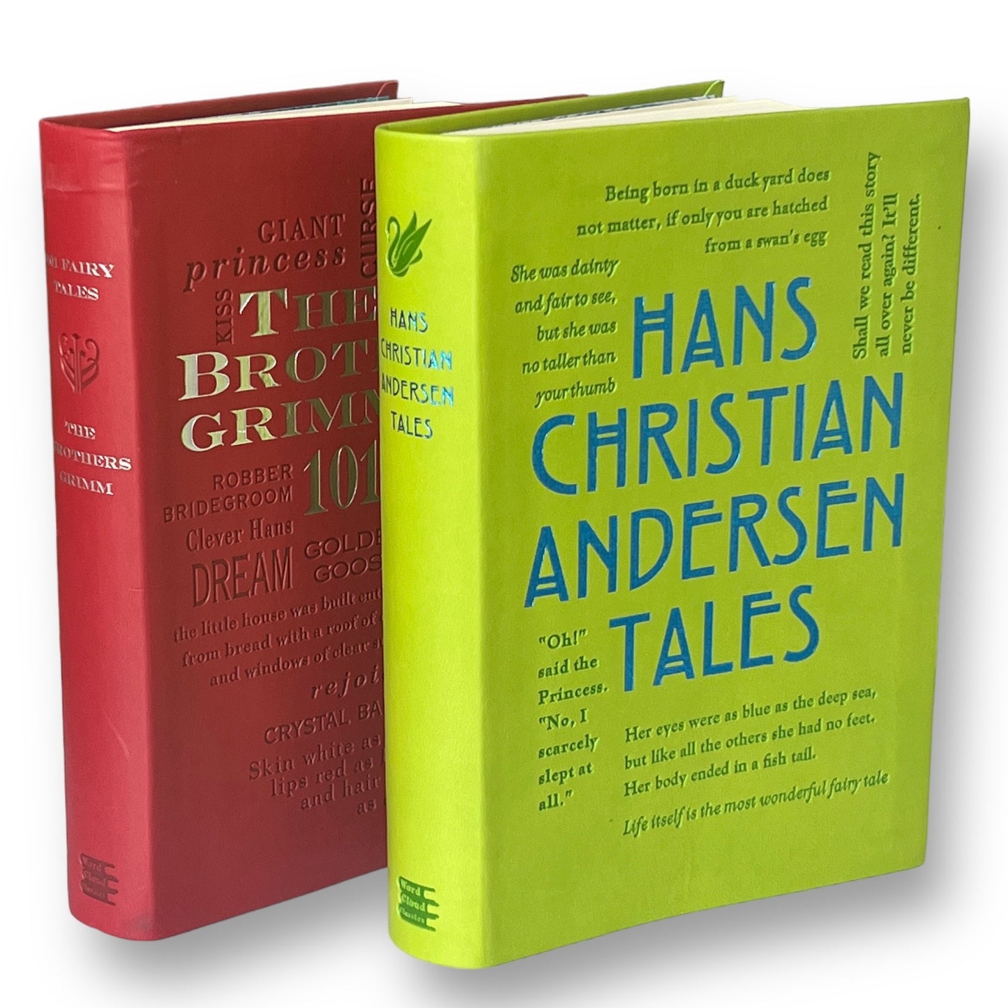 2-Book Set: Brothers Grimm & Hans Christian Andersen Tales- Collectible Flexi Bound Faux Leather Cover