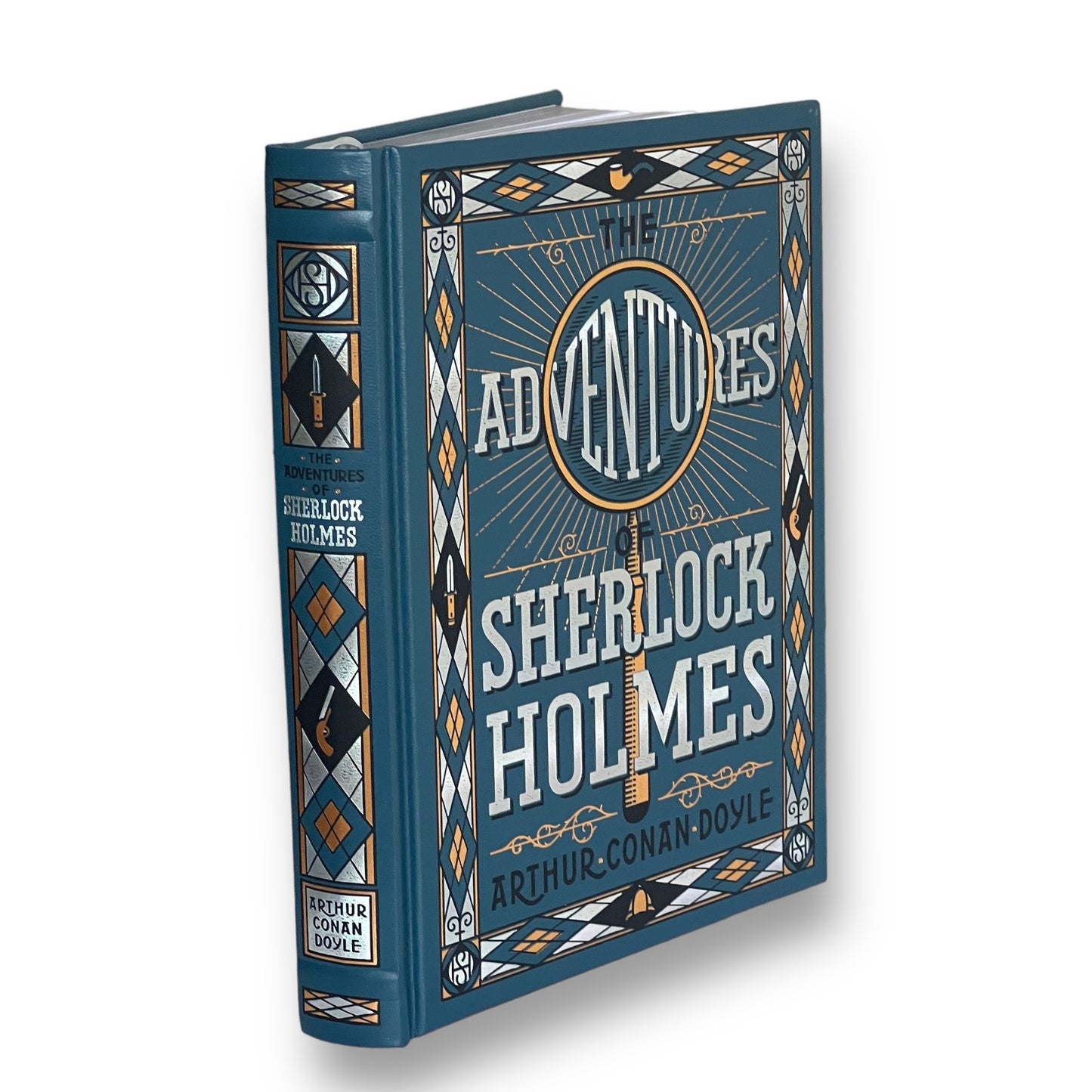 Adventures of Sherlock Holmes by Arthur Conan Doyle - Collectible Illustrated Deluxe Special Gift Edition - Leather Bound Hardcover Book